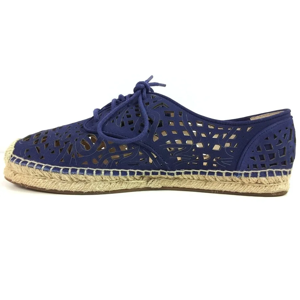 Vince Camuto Dinah Women's Blue Suede Espadrille Lazer Cut Casual Shoes Sz 9‎ M